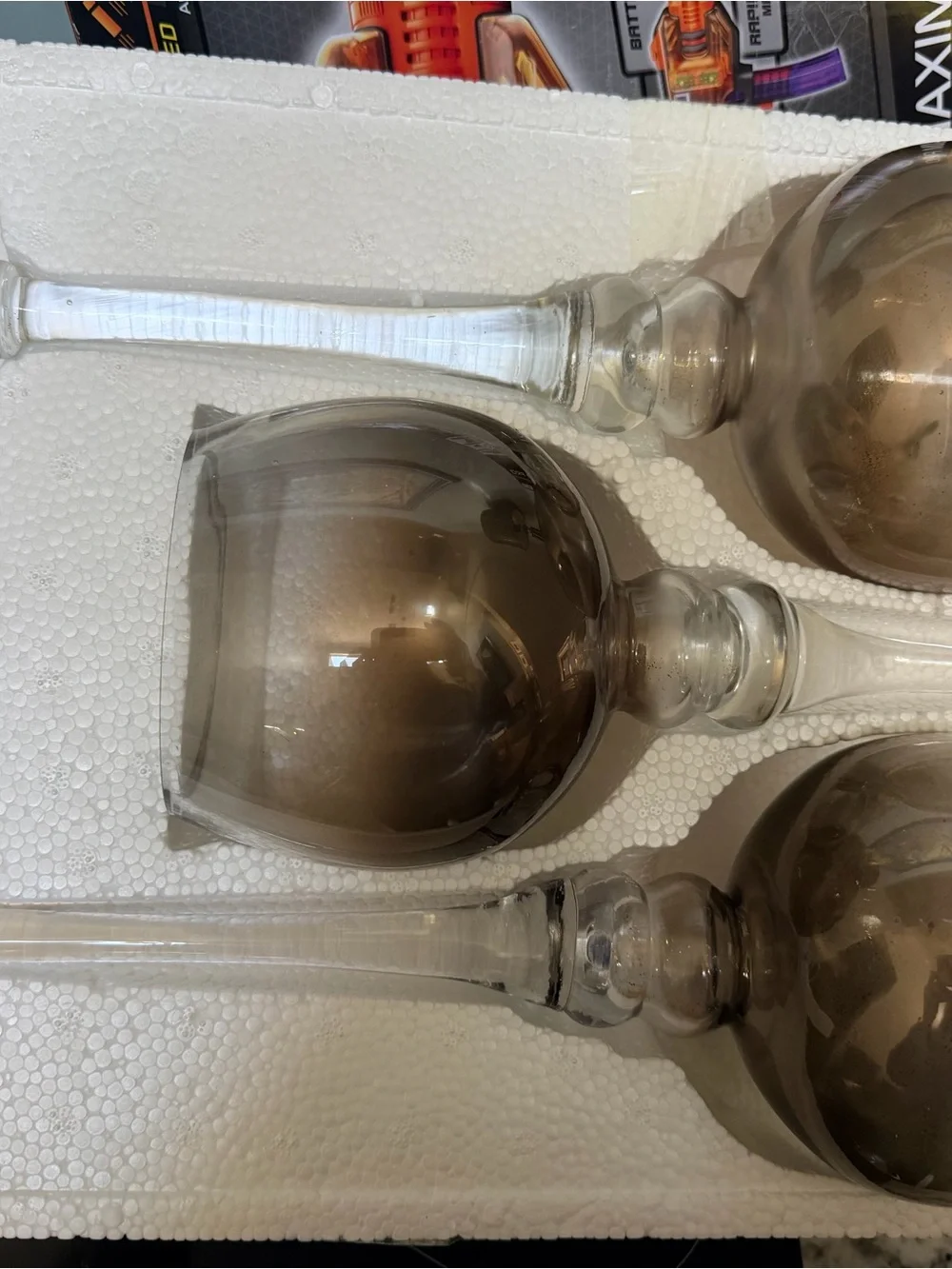 Kirkland's Home Smoky Gray Glass Stem Candle Holders - Set of 3